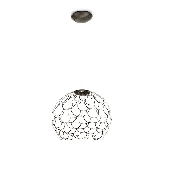 Lamoi suspended lamp, Led suspension lamp in black-colored metal