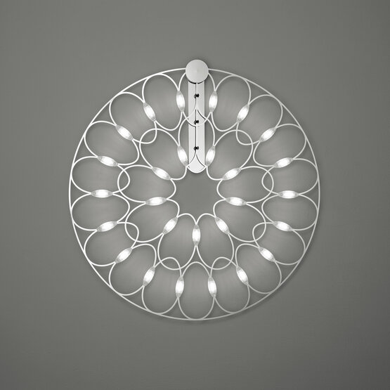 Lafra wall lamp, Led ceiling lamp in chrome-colored metal