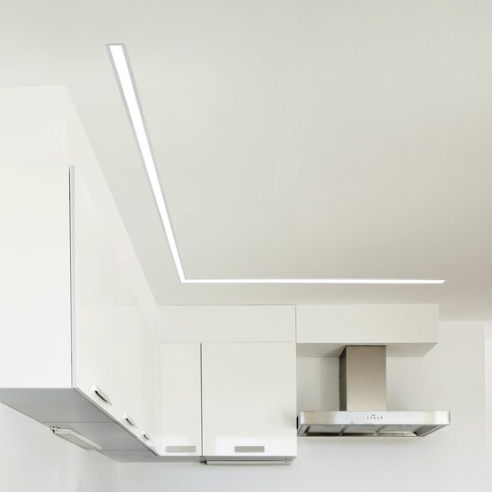 Emathia Aluminium, LED-Streifen aus Aluminium und opal- oder satinweißer Abdeckung 50 cm