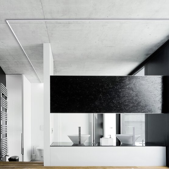 Sistema Led Chalcis, Tira de led de aluminio pintado blanco con funda de plástico satinado 50cm