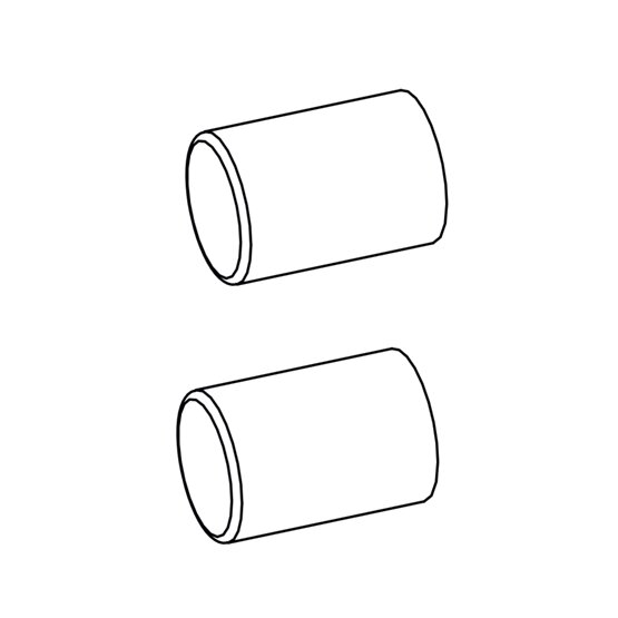 Terminale per serie Linea Parete-Soffitto Montaggio Superficiale, Due terminali in colore sabbia
