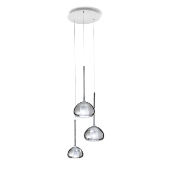 Beba suspended lamp, Suspension in blown trasparent borosilicate glass